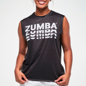 Zumba Basic Mesh Muscle Tank <Bold Black> | JWI OFFICIAL WEBSITE