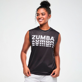 Zumba Basic Mesh Muscle Tank <Bold Black> | JWI OFFICIAL WEBSITE