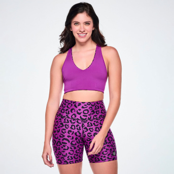 Ultrabright Reversible Racerback V-Bra <Purple/Black> | JWI
