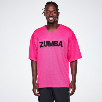 Ultrabright Oversized Mesh Sports Jersey <Shocking Pink> | JWI