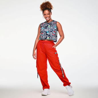 ZUMBA トレーニングパンツ 赤青 Zumba X The Smurfs Woven Cargo Pants <Fuego Red> | JWI OFFICIAL