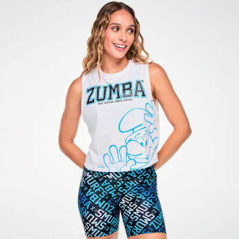 Zumba X The Smurfs Loose Muscle Tank <Wear It Out White> | JWI