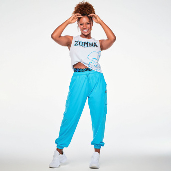 ZUMBA トレーニングパンツ 赤青 ZUMBA ズンバ 正規品 ウェア レディース パンツ カーゴパンツ ポケット