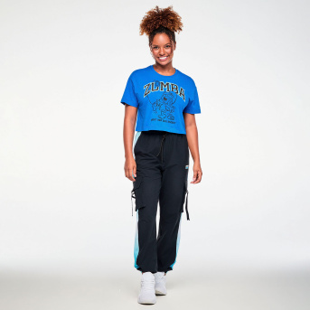 Zumba X The Smurfs Crew Neck Crop Top <True Blue> | JWI OFFICIAL