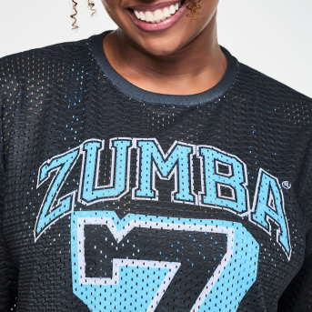 ★超希少★新品★即日発送★ZUMBA®️男女兼用メッシュトップスXSサイズ 国内発送 ズンバ Zumba Ultrabright Mesh Boxy Top Get in Lime (ZUMBA