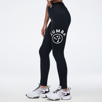 Zumba Basic High Waisted Ankle Leggings <Bold Black> | JWI