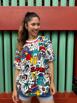 トップス Zumba POP Beach T-shirt ZUMBA ズンバ 正規品 日本限定 POP BEACH T-shirt Tシャツ