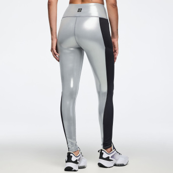 Zumba 25 High Waisted Ankle Leggings With Inserts <Black/Silver