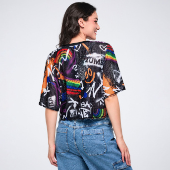 その他 Latin Movement Boxy Dolman Crop Top XS Pride Boxy Dolman Crop Top <Black/White> | JWI OFFICIAL WEBSITE