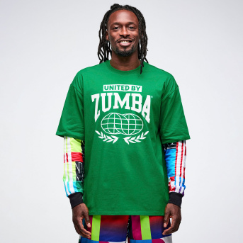 Worldwide Mens Oversized Crew Neck Tee <Groovin' Green> | JWI