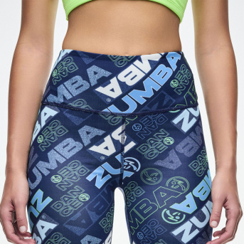 Jean Jamz High Waisted Biker Shorts <Navy/Green> | JWI OFFICIAL
