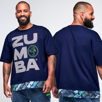 Jean Jamz Mens Double Layer Hem Tee <Let's Go Indigo> | JWI