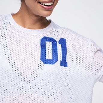 Dale-Z Mesh Boxy Top ZUMBA 正規品 Ultrabright Mesh Boxy Top With Side Slits – Zumba Wear | STRONG iD
