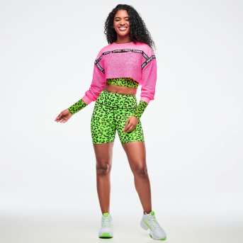 Dale-Z High Waisted Biker Shorts <Green/Black> | JWI OFFICIAL