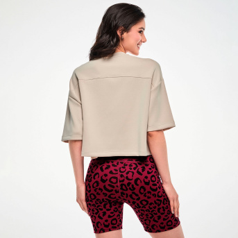Zumba Modal Drop Shoulder Top <Beige> | JWI OFFICIAL WEBSITE
