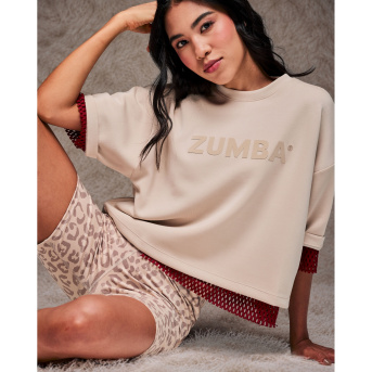 Zumba Modal Drop Shoulder Top <Beige> | JWI OFFICIAL WEBSITE