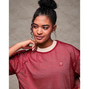 Zumba Mesh Crop Top <Brick Red> | JWI OFFICIAL WEBSITE