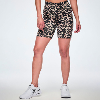 Rock n Roll Z- Lift High Waisted Biker Shorts <Black/Tan> | JWI