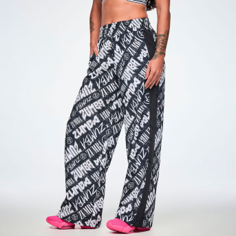 Rock n Roll Wide Track Pants <Black/White> | JWI OFFICIAL WEBSITE