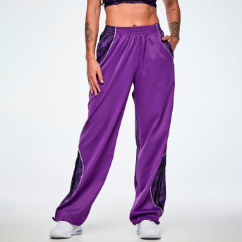 Rock n Roll Curvy Track Pants <Purple/Black> | JWI OFFICIAL