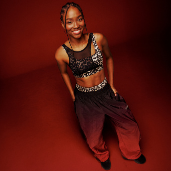 Rock n Roll High Waisted Woven Pants <Red/Black> | JWI OFFICIAL
