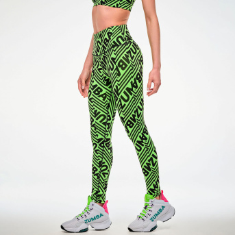 パナソニック練習着　フィットタイプ Electric Feel Z-Lift High Waisted Ankle Leggings <Green/Black
