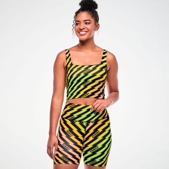 ぶ*ぶ様 新品未開封グラントイーワンズ シェイプアップスパッツ男女兼用 ブラック Electric Feel Z-Lift Crop Tank With Shelf Bra <Yellow/Black> | JWI