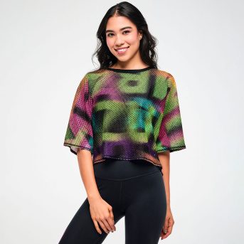 その他 Latin Movement Boxy Dolman Crop Top XS Electric Feel Boxy Dolman Crop Top <Black/Pink> | JWI OFFICIAL